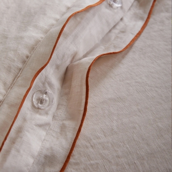 NWT- Quince European Linen Embroidered Duvet Cover & Shams! King/ Cal King(726) - Picture 4 of 14